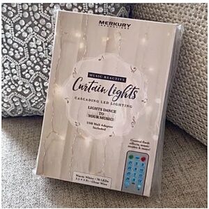 🪞 NWT sparkling reactive curtain with lights remote controlled